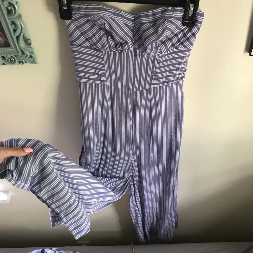 American eagle striped jumpsuit